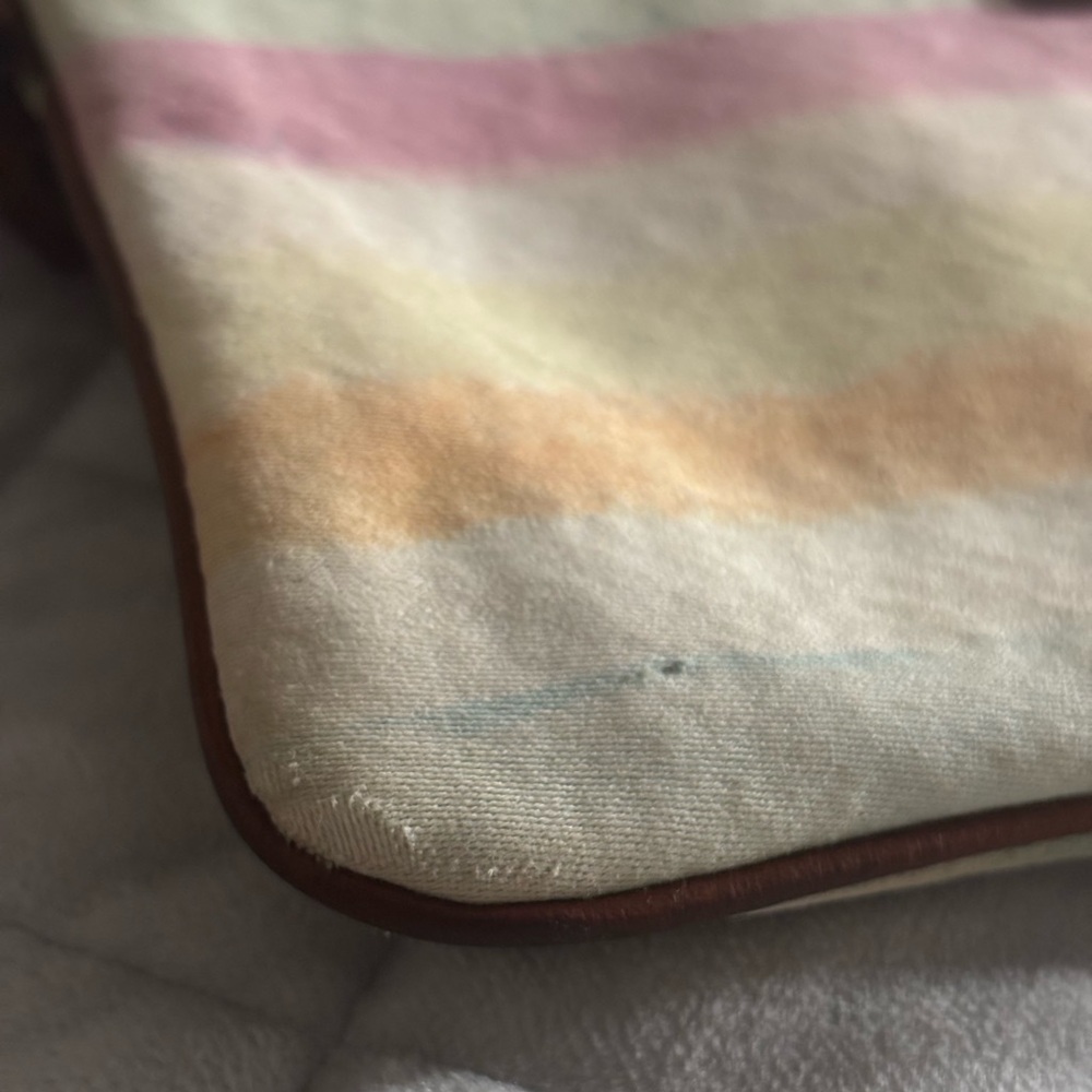 Coach Pastel Rainbow Stripe Wristlet – Watercolor Logo Print - Picture 7 of 9